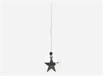 Glaskugle hanging star sort 8 cm fra house Doctor - Tinashjem